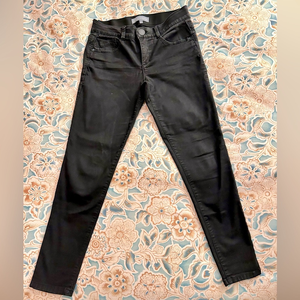 WIT & WISDOM BLSCK MID RISE SKINNY JEANS SIZE 6
